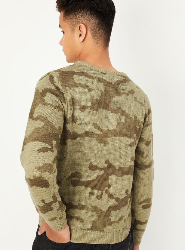 Boys Abstract Printed Sweater