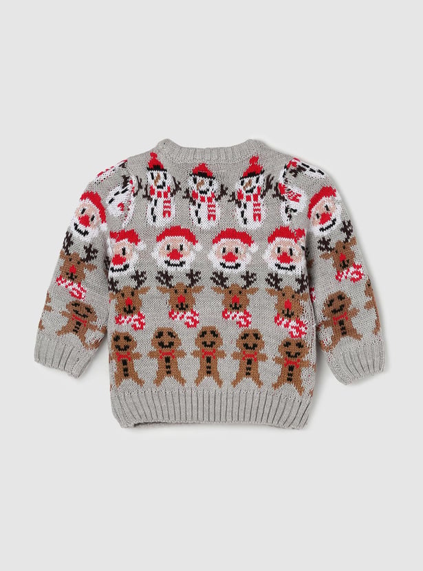 Boys Christmas Printed Heavyweight Sweater