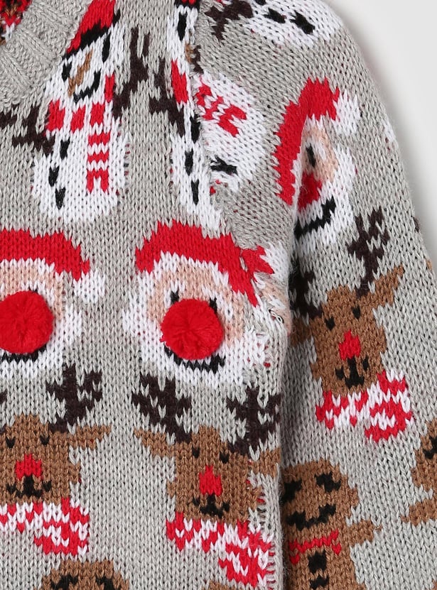 Boys Christmas Printed Heavyweight Sweater
