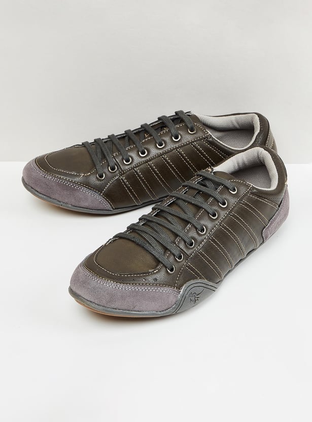 Men Solid Lace-Up Shoes