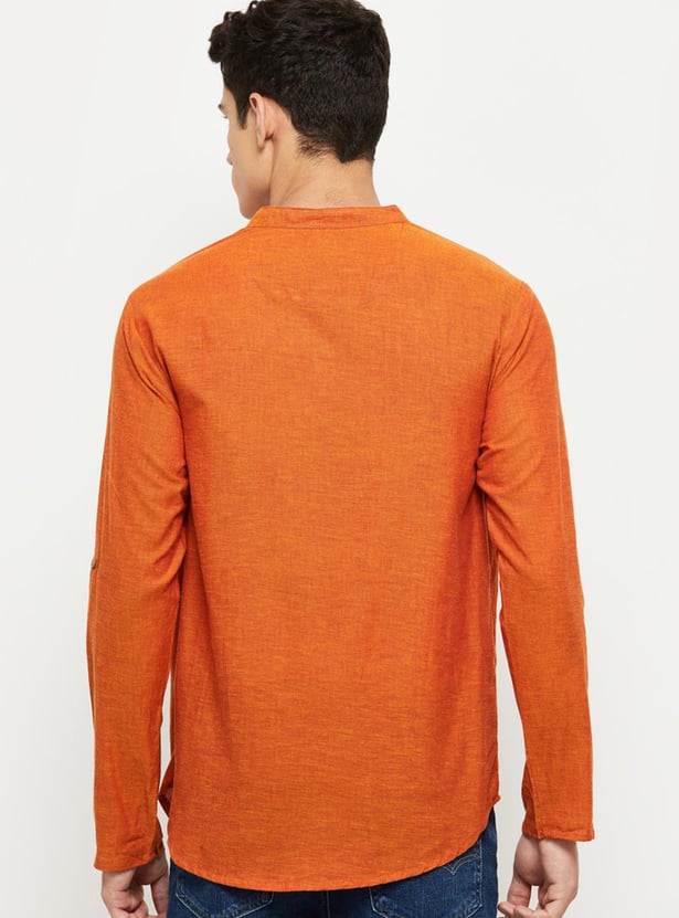 Men Solid Short Kurta