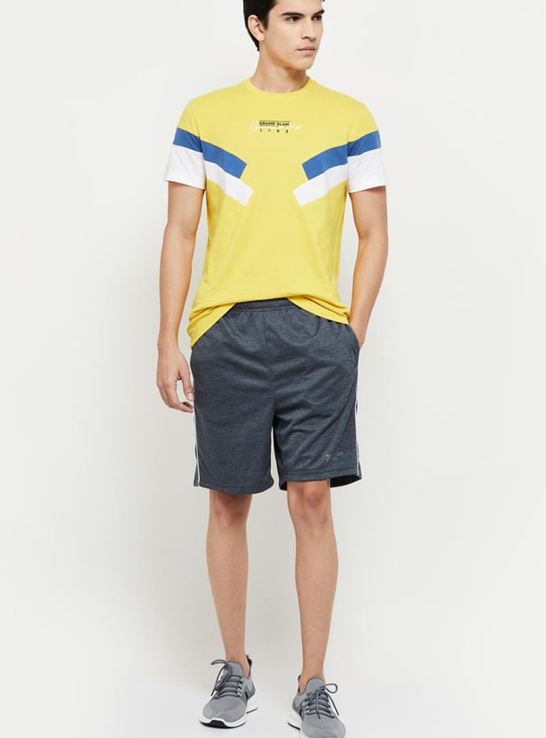 Men Printed Regular Fit Crew Neck T-shirt