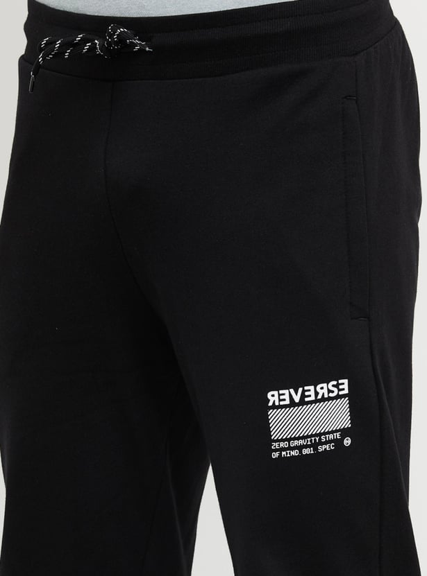 Men Colourblocked Full-Length Joggers