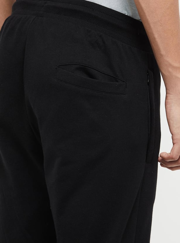 Men Colourblocked Full-Length Joggers
