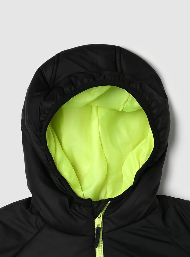 Boys Printed Hooded Puffer Jacket