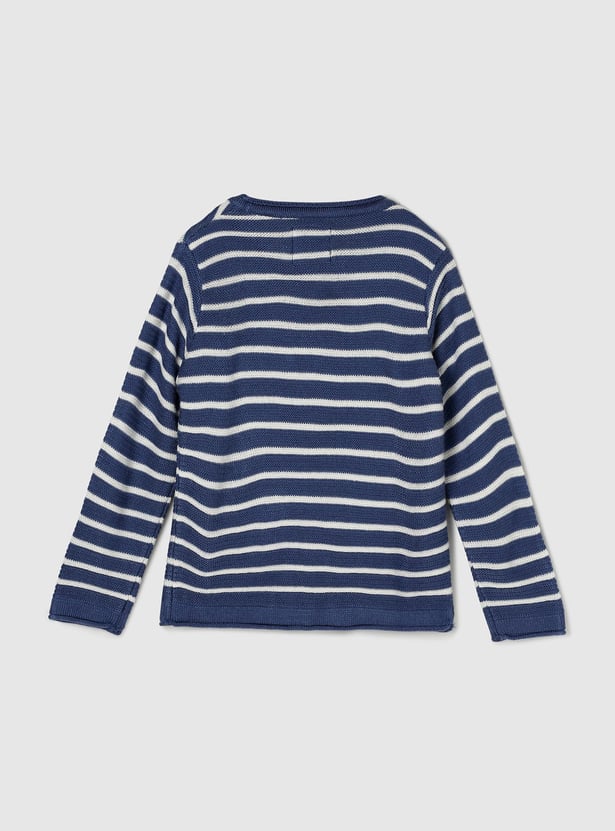 Boys Striped Sweater with Pocket