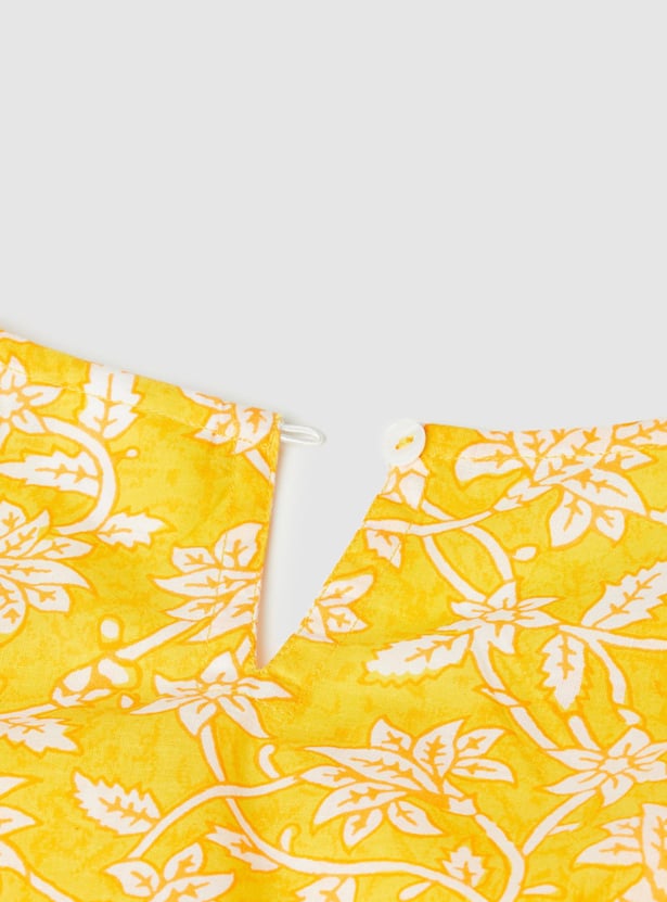 Girls Printed Short Sleeves Kurta