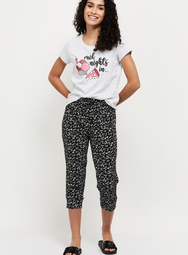 Women Printed Lounge Capris