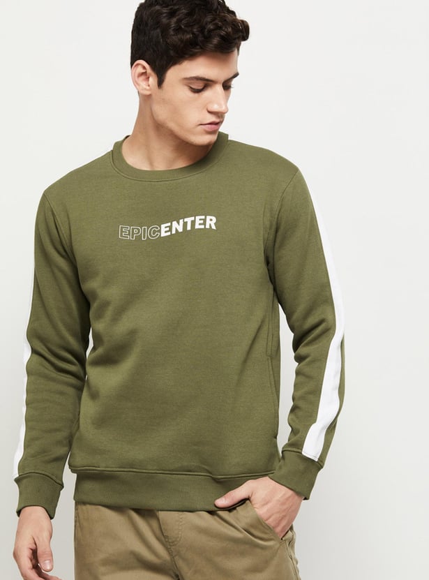 Buy Men Slim Fit Printed Pullover Sweatshirt Online at just Rs