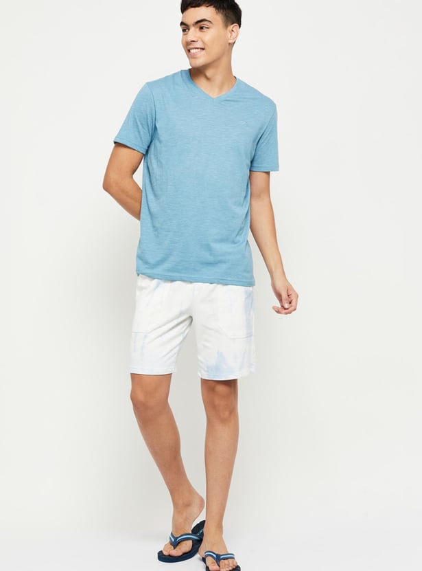 Men Solid Regular Fit Lounge T-shirt