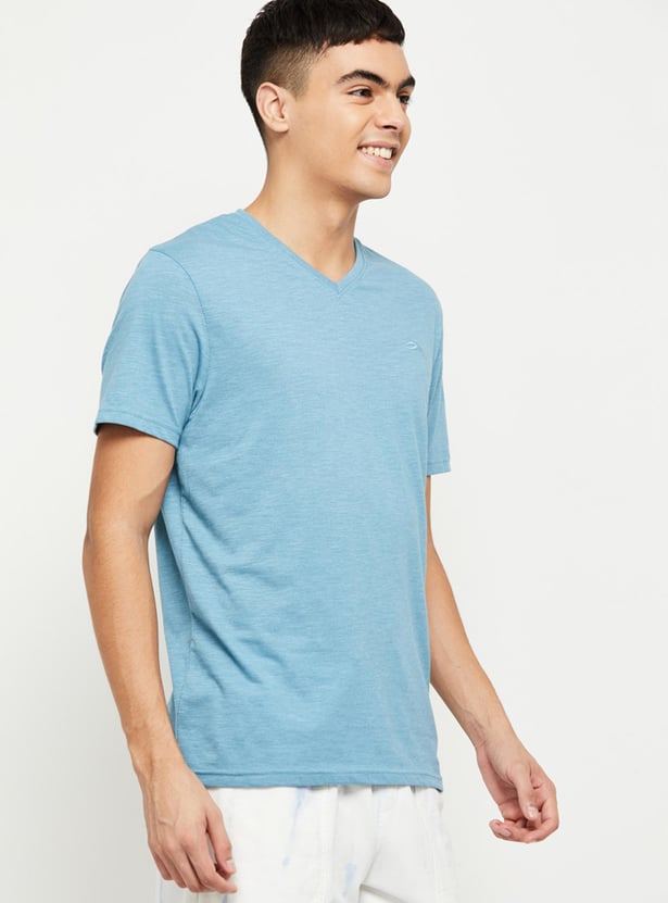 Men Solid Regular Fit Lounge T-shirt