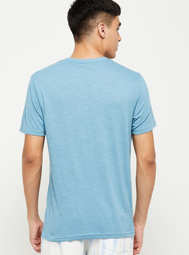 Men Solid Regular Fit Lounge T-shirt