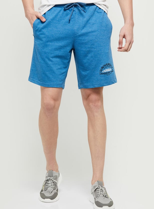 Men Printed Elasticated Sports Shorts