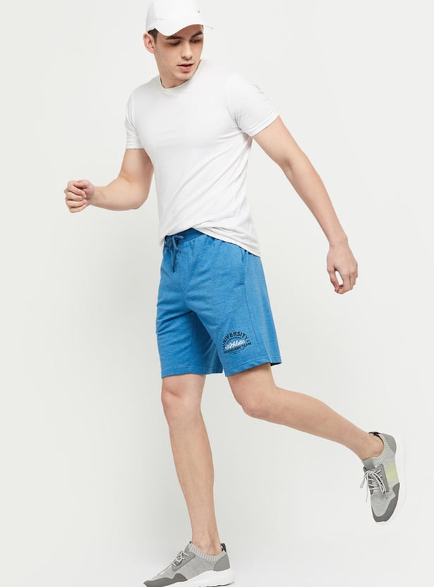 Men Printed Elasticated Sports Shorts