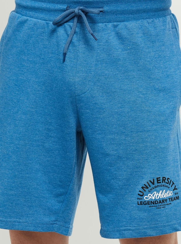 Men Printed Elasticated Sports Shorts