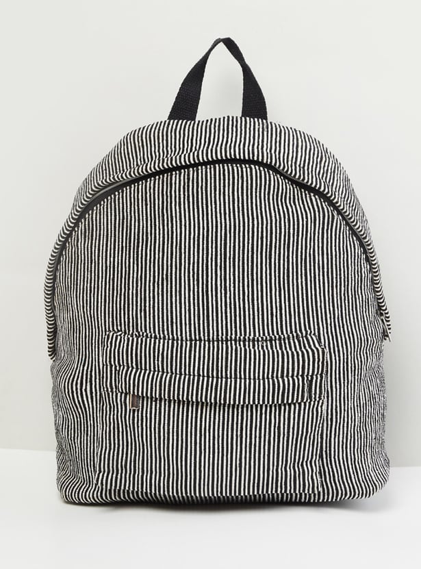 MAX Women Striped Zip Closure Backpack