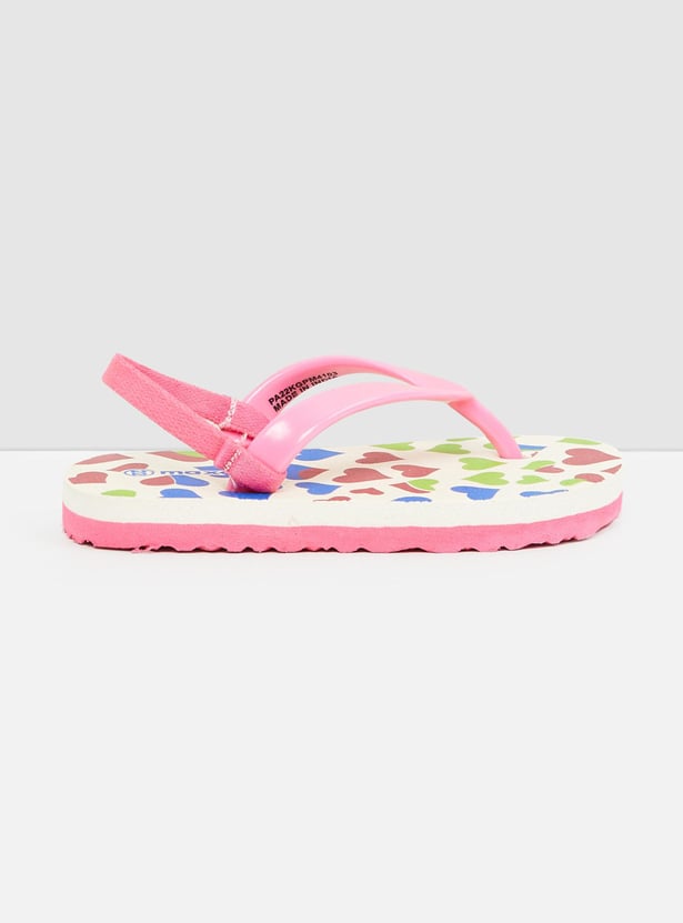 Girls Printed Slingback Slippers