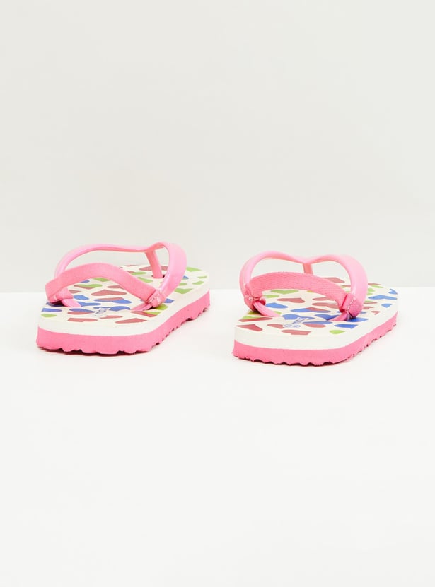 Girls Printed Slingback Slippers