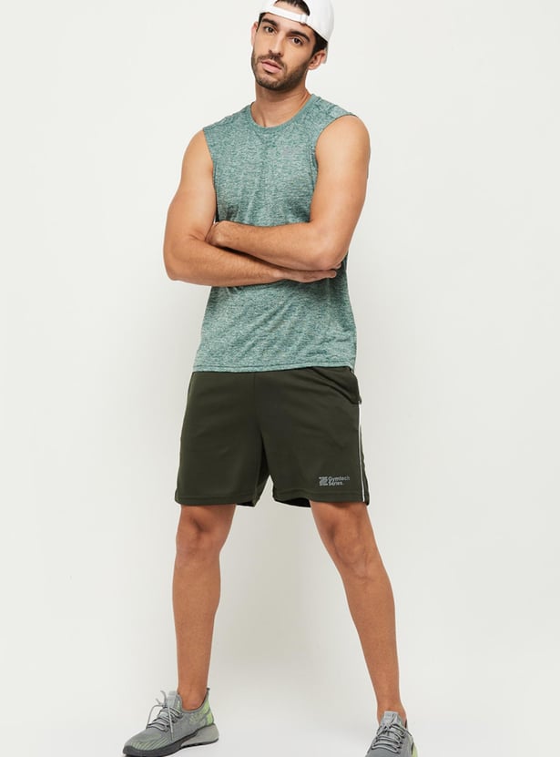 Men Printed Elasticated Sports Shorts