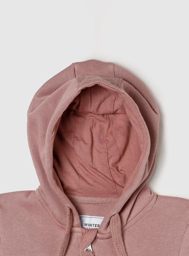 Buy Girls Colourblock Zip-Front Sweatshirt with Hood Online at