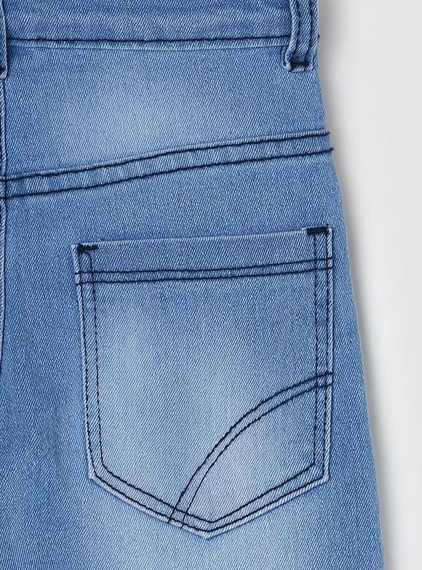 Boys Stonewashed Full-Length Slim Fit Jeans
