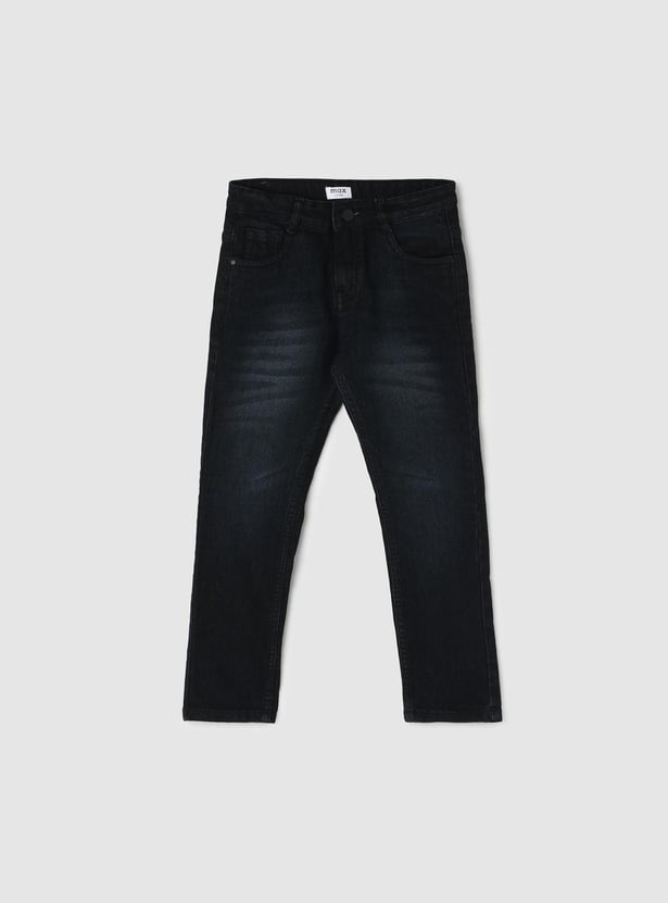 Boys Solid Slim Fit Jeans