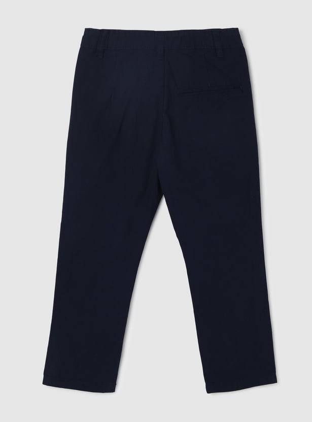 Boys Graphic Printed Flat Front Trousers