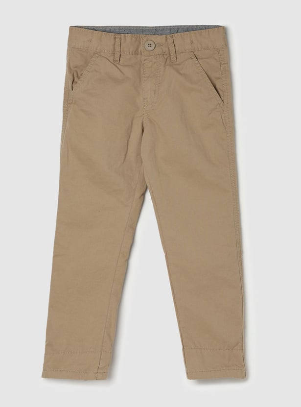 Boys Solid Woven Trousers
