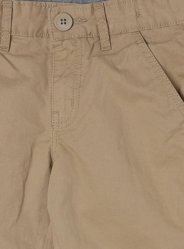 Boys Solid Woven Trousers