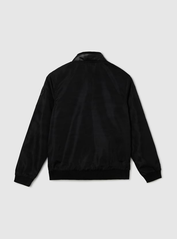 Boys Appliqued Lightweight Bomber Jacket