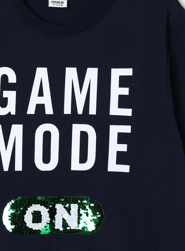 Boys Embellished Pullover Light Sweatshirt