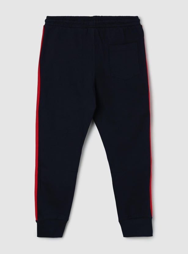 Boys Typographic Printed Drawstring Joggers