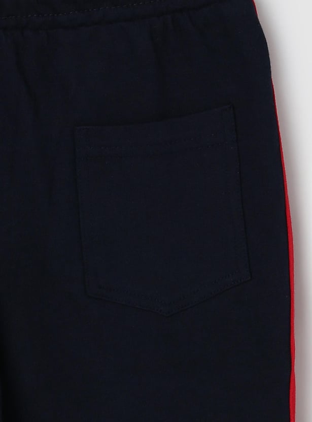 Boys Typographic Printed Drawstring Joggers