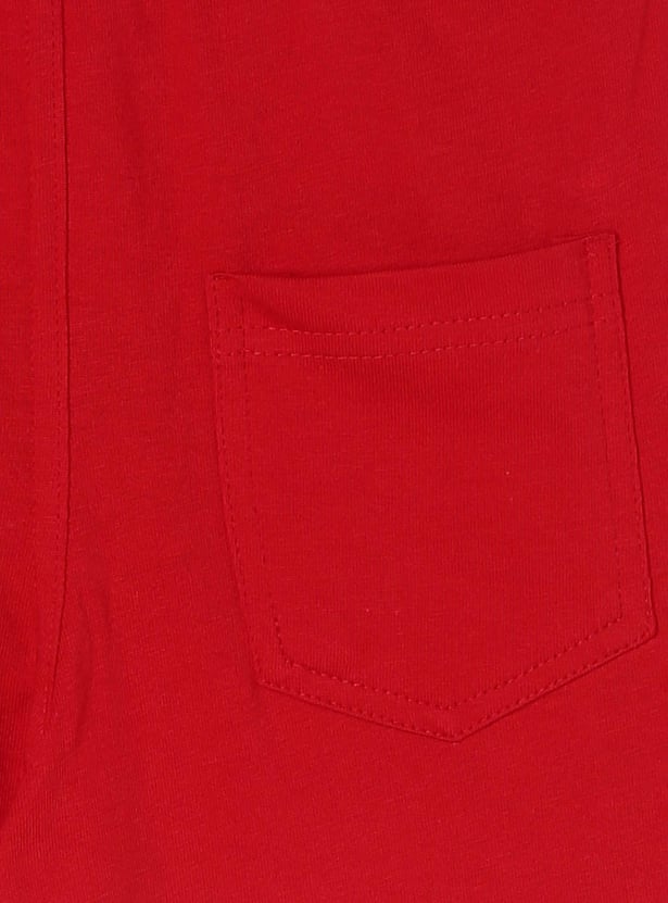 Boys Printed Full-Length Track Pants