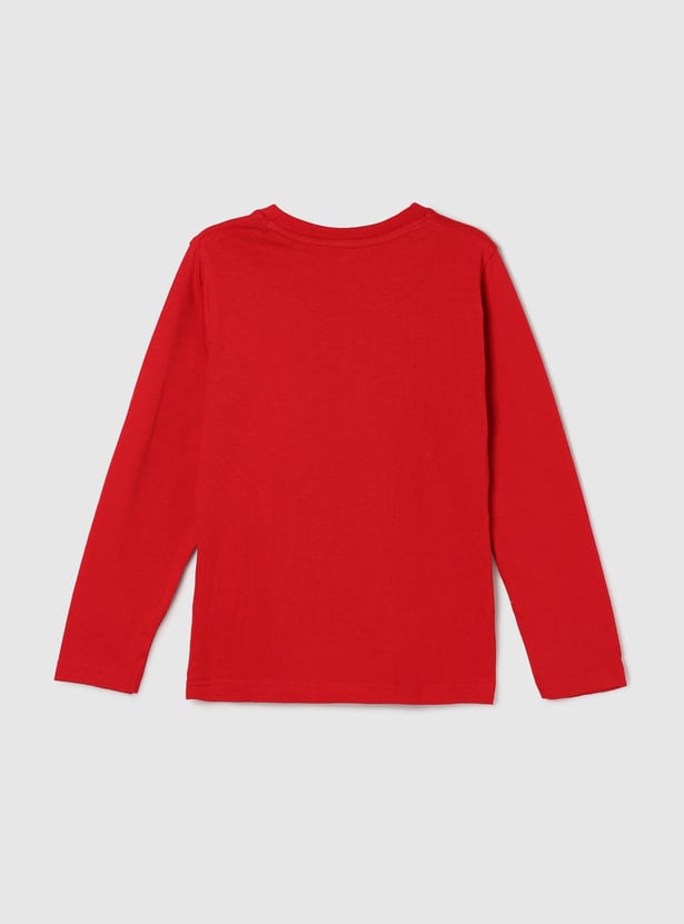 Boys Spider-Man Printed Crew Neck T-shirt