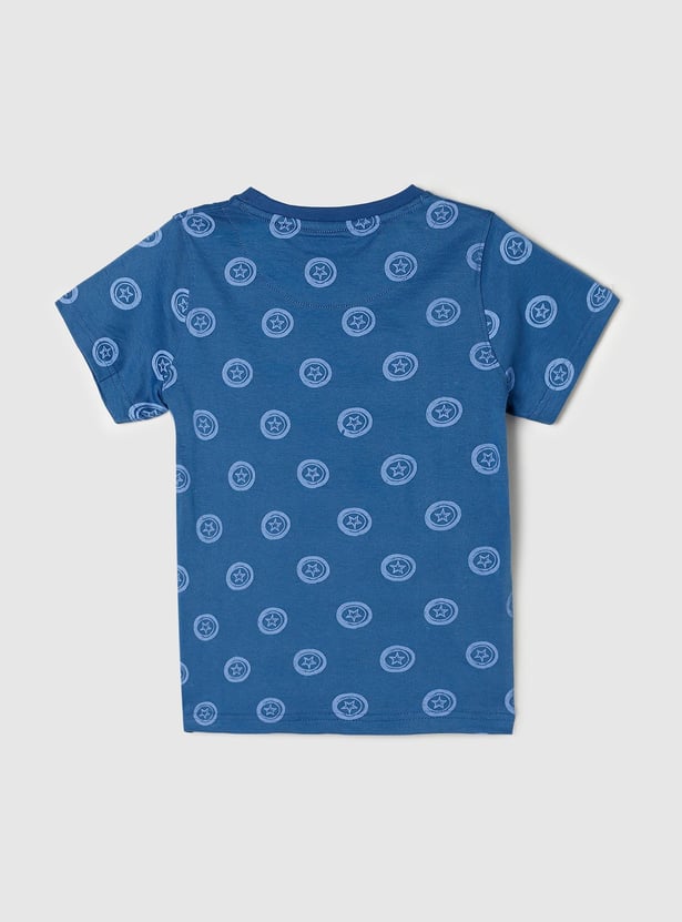 Boys Marvel Printed Crew Neck T-shirt