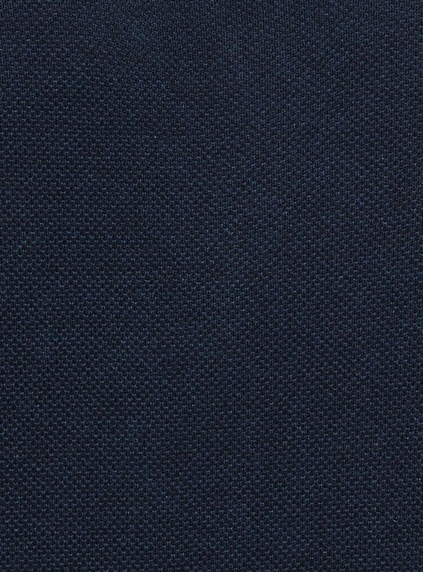 Men Textured Knitted Full Sleeves Sweater
