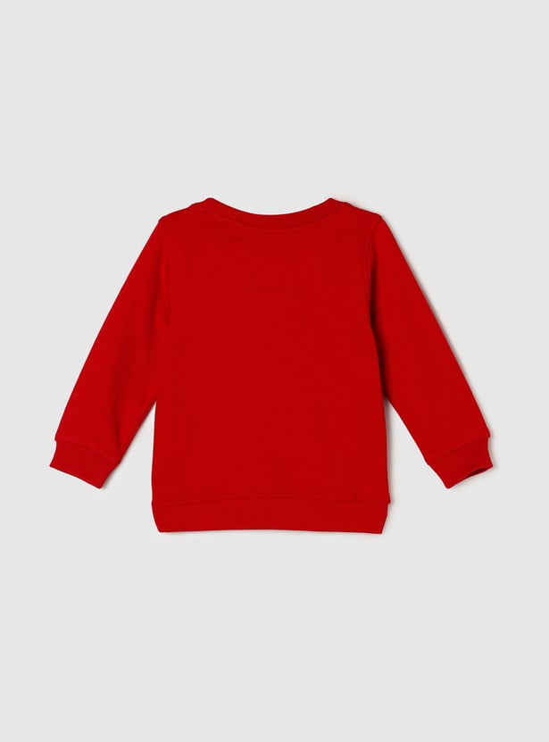 Girls Printed Round Neck Sweatshirt