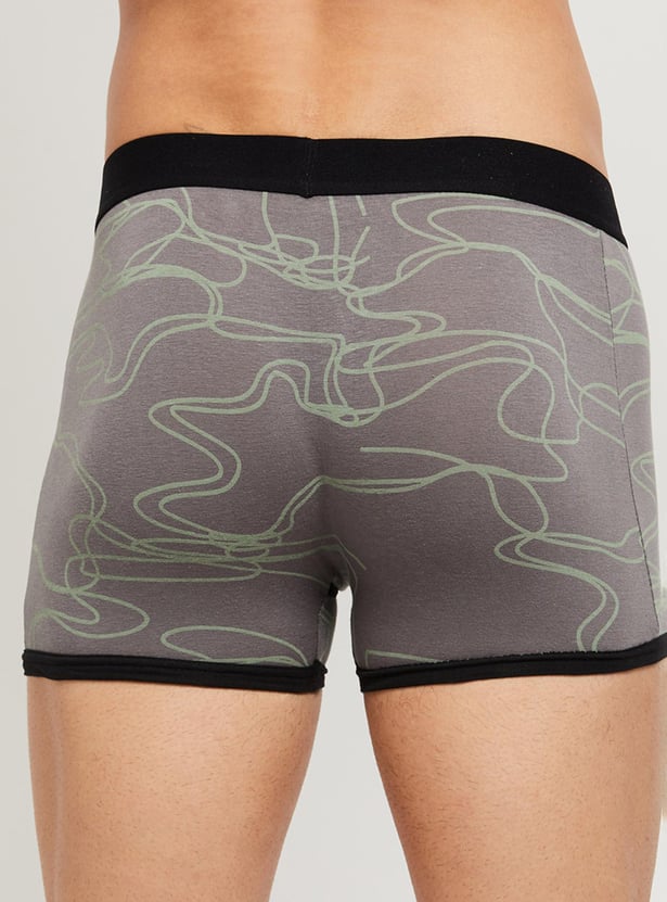 Men Printed Trunks - Set of 2