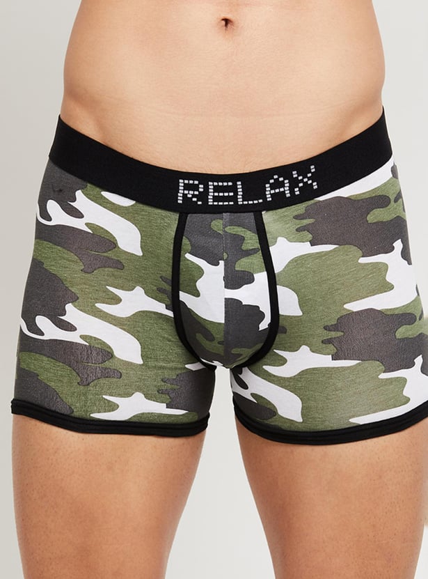 Men Printed Trunks - Set of 2