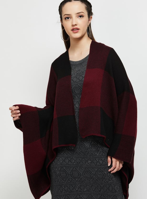 Women Checked Anti-Fit Shrug