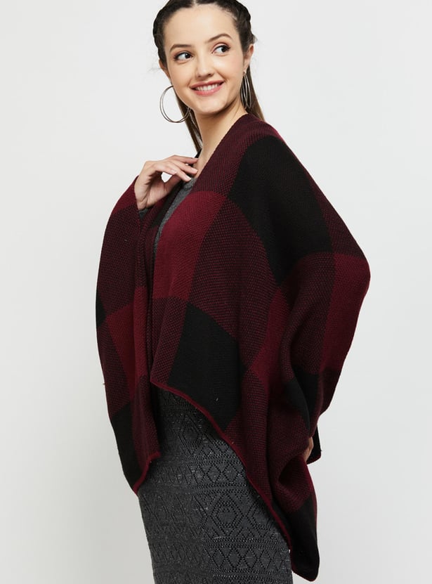 Women Checked Anti-Fit Shrug
