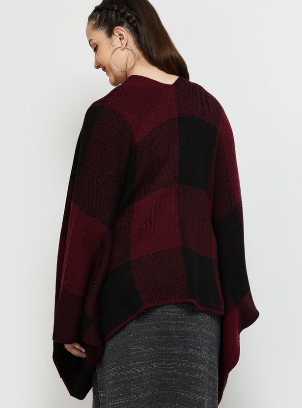 Women Checked Anti-Fit Shrug
