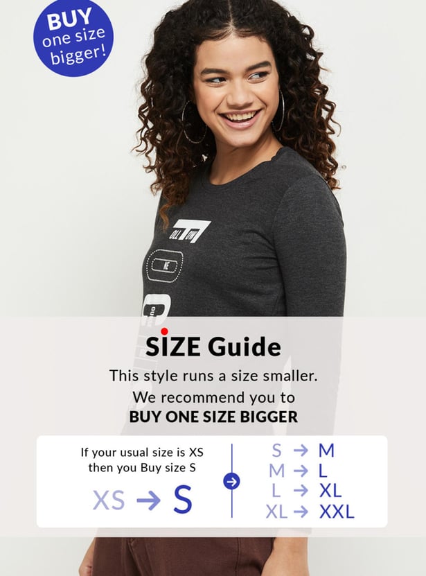 Women Typographic Printed Round Neck Sweatshirt