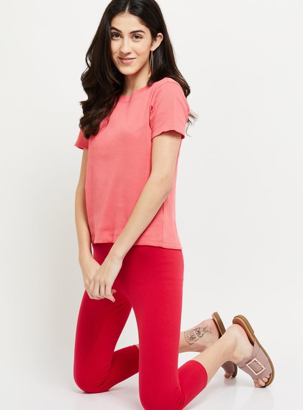 Women Ribbed T-shirt