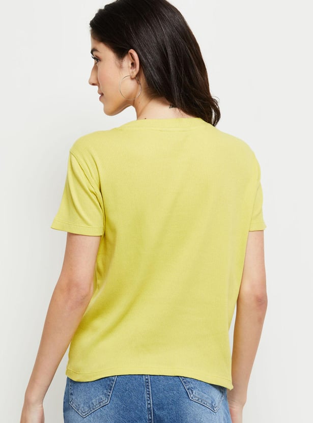 Women Ribbed T-shirt