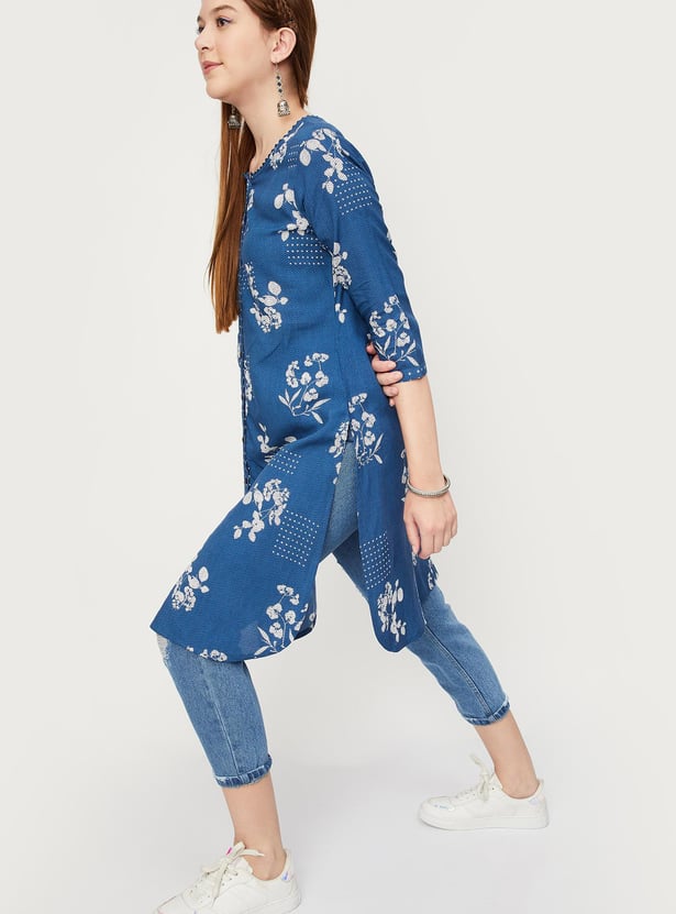 Women Floral Printed Straight Kurta