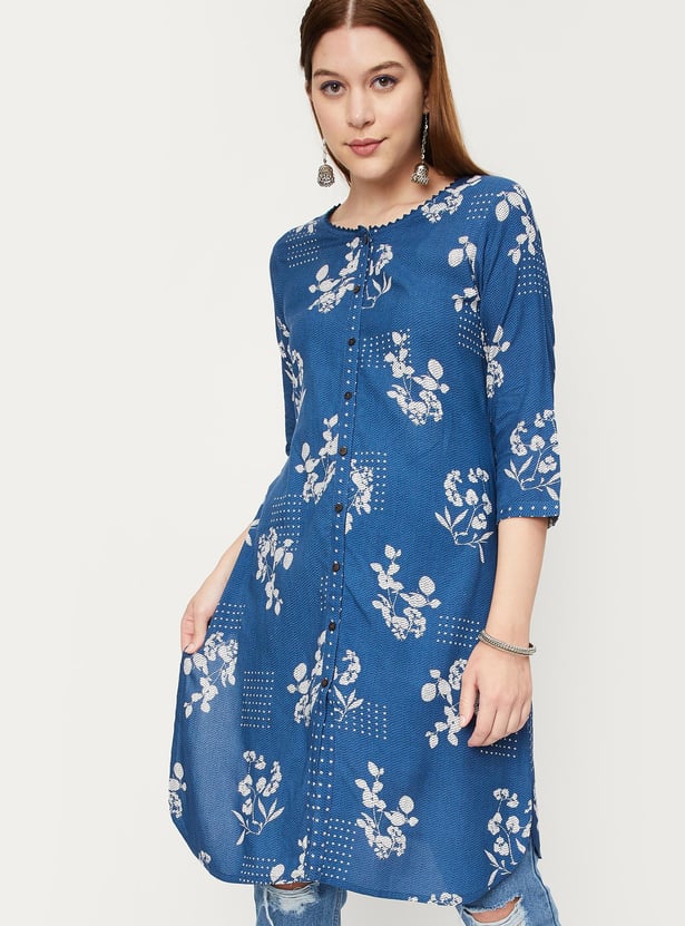 Women Floral Printed Straight Kurta