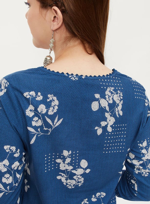 Women Floral Printed Straight Kurta