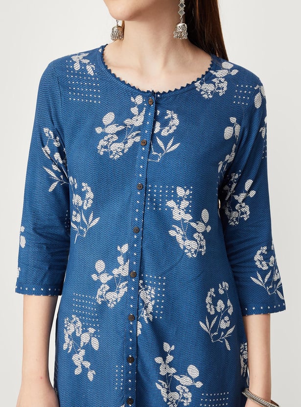Women Floral Printed Straight Kurta